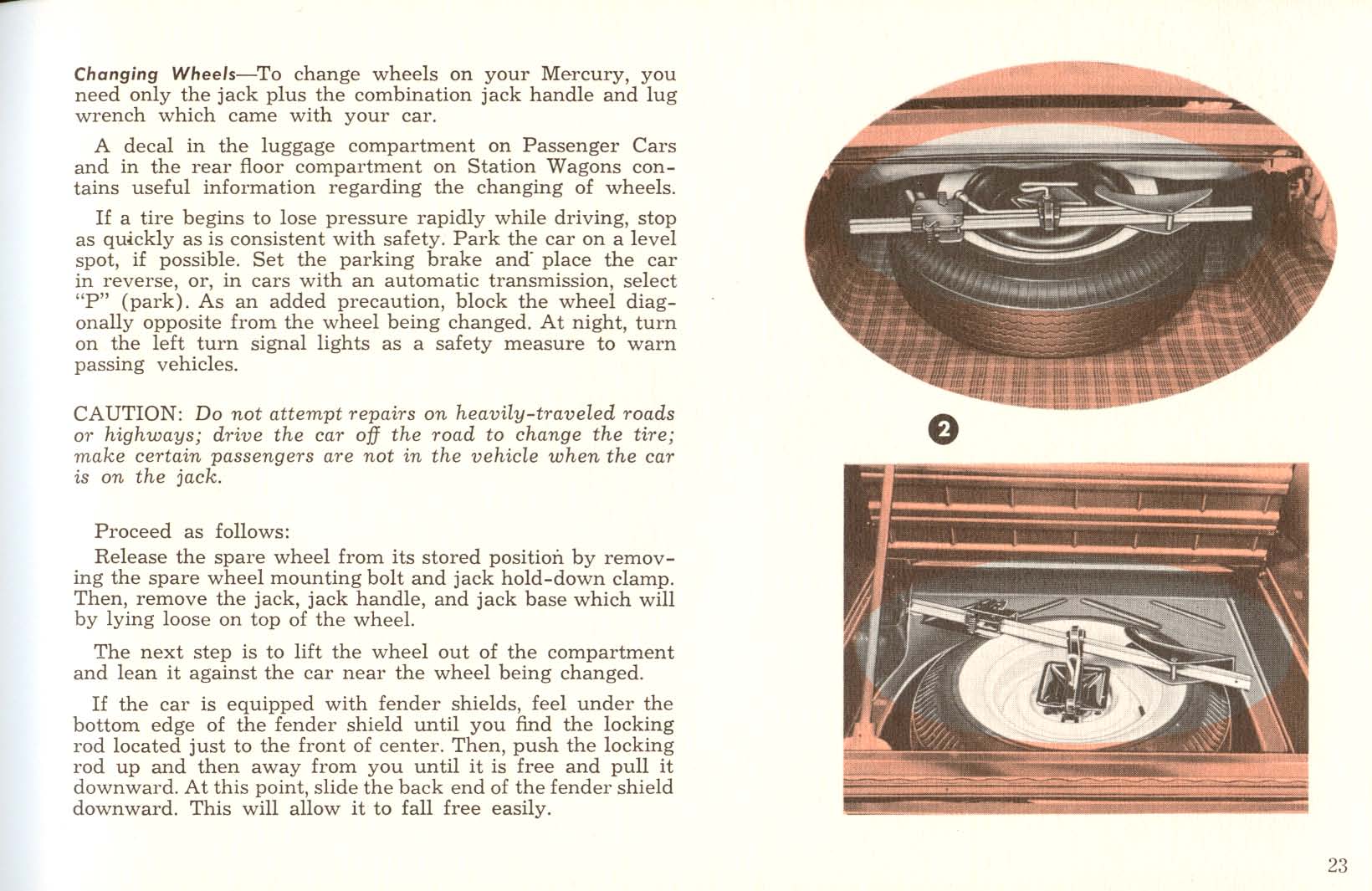 1961 Mercury Owners Manual Page 23